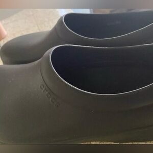 Black slip on crocs